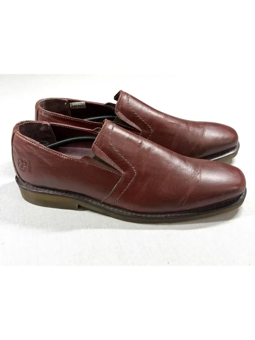 Dr. Martens Saul Leather Loafers Men Sz 14 Slip On Comfort Cherry Red Dress Shoe